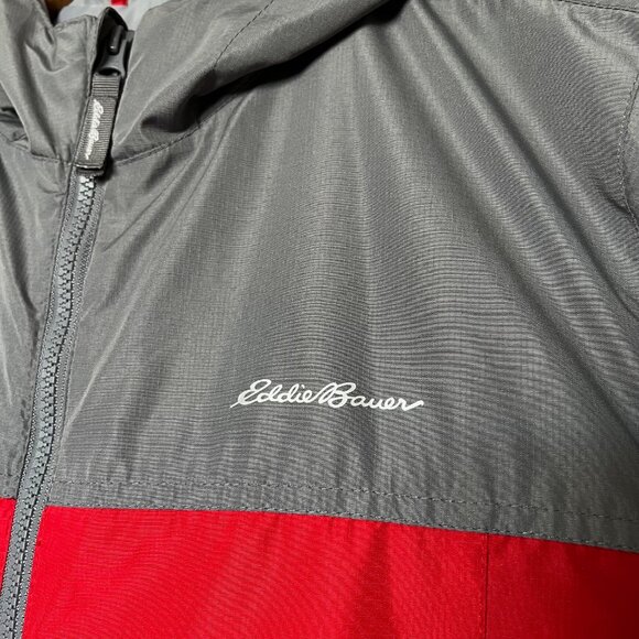 Eddie Bauer Youth Lone Peak 3 in 1 Jacket with Fleece Liner Red and Grey L 14/16 - Picture 5 of 15